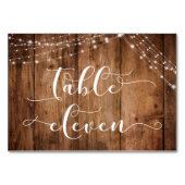 Carte Rustique Brown Wood & Lights Table Eleven (Dos)