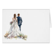 Carte Rustique classique Boho Floral Mariage Table (Devant Horizontal)