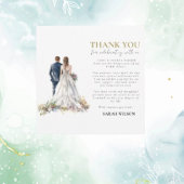 Carte Rustique classique Boho Merci Floral