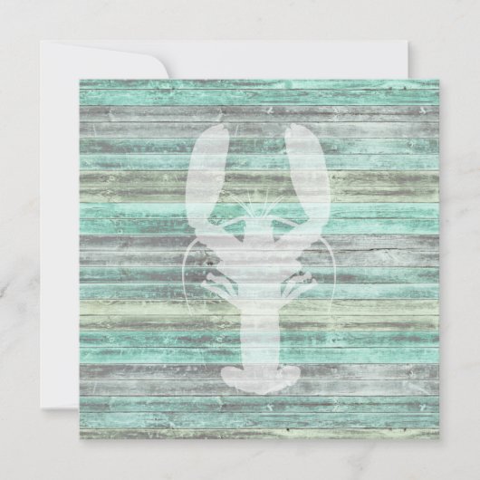 Carte Rustique Coastal Decor Lobster Note (Devant)