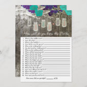 Carte Rustique Comment bien connaissez-vous le jeu de ma (Devant / Derrière)