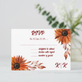Carte Rustique&Cosy Mariage d'automne (Debout devant)