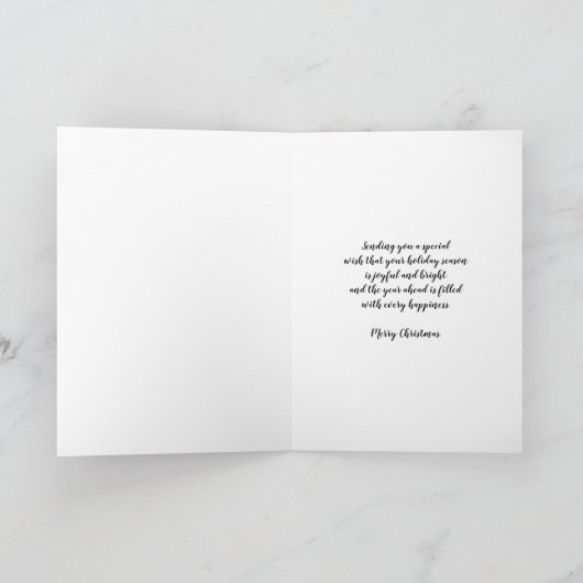 Carte Rustique Cousin & Famille Joyeux Noël (Intérieur)