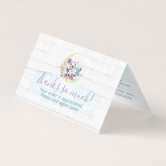 Carte Rustique de coton Floral Sud Merci (Front)