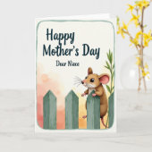 Carte rustique de fête des mères pour nièce (Fleur jaune)