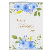 Carte Rustique de l'aquarelle Hydrangea (Devant)