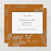 Carte Rustique De Réception De Mariage (Devant / Derrière)