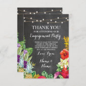 Carte rustique de Tiki de tableau de Merci Aloha (Devant / Derrière)