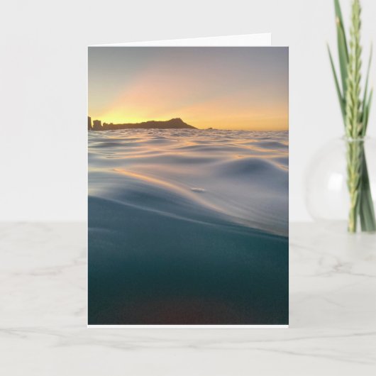 Carte Rustique Diamond Head Hawaii Blank Inside 5x (Devant)