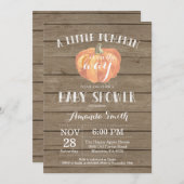 Carte rustique d'invitation de baby shower (Devant / Derrière)