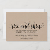 Carte rustique d'invitation de brunch de mariage (Devant)