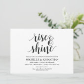 Carte rustique d'invitation de brunch de mariage (Debout devant)