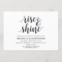 Carte rustique d'invitation de brunch de mariage