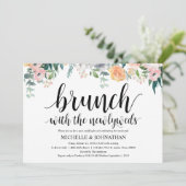 Carte rustique d'invitation de brunch de mariage (Debout devant)