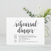 Carte rustique d'invitation de dîner de répétition (Debout devant)