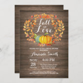 Carte rustique d'invitation de Fête de la mariée (Devant / Derrière)