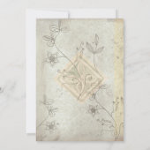 Carte rustique d'invitation de weddibg (Dos)