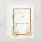 Carte Rustique Earthy Floral Harmony Mariage (Devant)