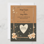 Carte Rustique Earthy Floral Harmony Mariage (Devant)