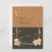Carte Rustique Earthy Floral Harmony Mariage (Dos)