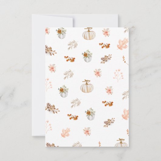 Carte Rustique Elegant Automne Thanksgiving Salutation (Dos)