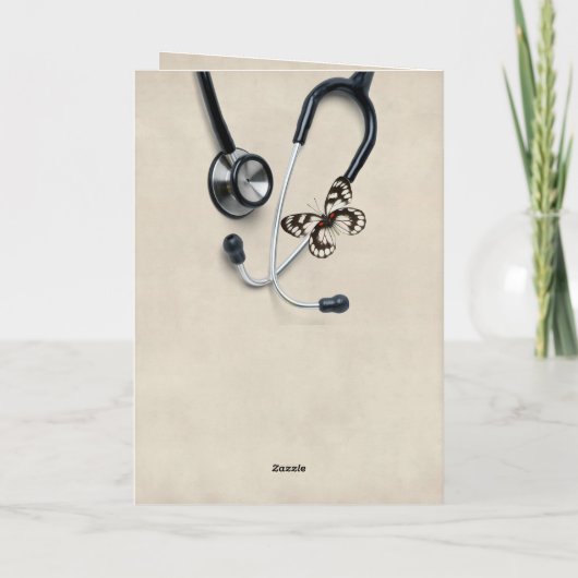 Carte Rustique Fleur sauvage Infirmière Félicitation Gra (Dos)