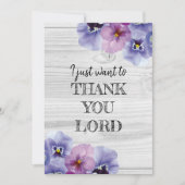 Carte Rustique Floral Christian Thanksgiving (Devant)