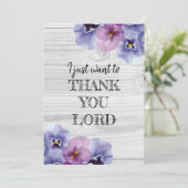 Carte Rustique Floral Christian Thanksgiving (Debout devant)