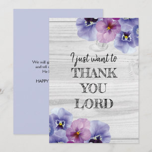 Carte Rustique Floral Christian Thanksgiving