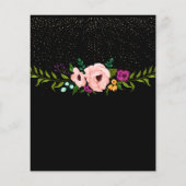 Carte Rustique Floral Mariage Bachelorette Party (Dos)