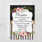 Carte Rustique Floral Mariage Réception (Devant)