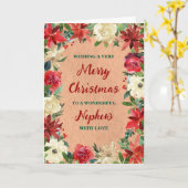 Carte Rustique Floral Nephew Joyeux Noël (Fleur jaune)