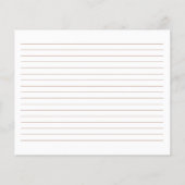 Carte Rustique Floral Recette pour la future marié (Dos)