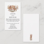 Carte Rustique Florale Encascade Thé (Devant / Derrière)