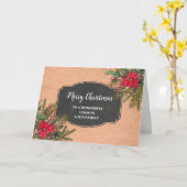 Carte Rustique Godson & Family Joyeux Noël (Fleur jaune)