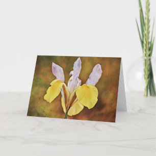 Carte Rustique Hollandaise Iris Flower Art Note