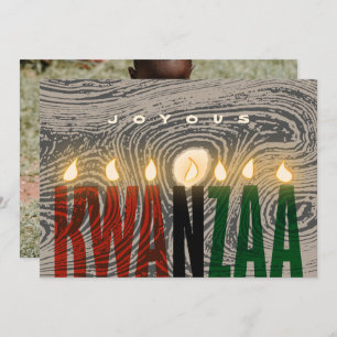 Carte Rustique Kwanzaa pour bougies