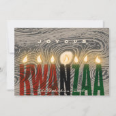 Carte Rustique Kwanzaa pour bougies (Devant)