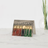 Carte Rustique Kwanzaa pour bougies (Devant)