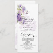 Carte Rustique Lavande violet Fleurs sauvages floraux (Devant / Derrière)