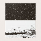 Carte Rustique Mariage de montagne d'hiver (Extérieur déplié)