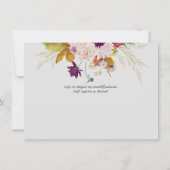 Carte Rustique Maroon Ginger Mariage Blush (Dos)