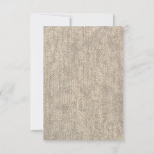 Carte Rustique Mason Jar & Burlap et Sunflower RSV (Dos)