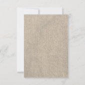 Carte Rustique Mason Jar & Burlap et Sunflower RSV (Dos)