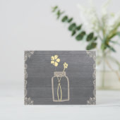 Carte Rustique Mason Jar Recette Douche (Debout devant)