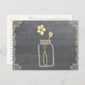 Carte Rustique Mason Jar Recette Douche (Devant / Derrière)