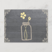 Carte Rustique Mason Jar Recette Douche (Devant)