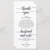 Carte Rustique Merci Mariage (Devant / Derrière)