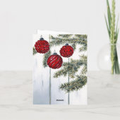 Carte Rustique Minimaliste Joyeux Noël Fêtes (Dos)