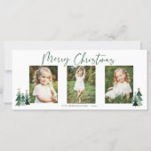 Carte Rustique moderne Arbres de Noël Holiday 3 Photo (Devant)